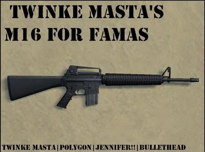 Скин оружия для FAMAS -Twinke's M16A3