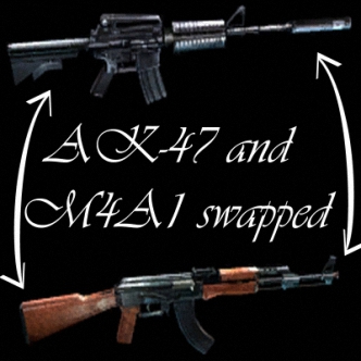 АК-47 и М4А1 поменялись местами