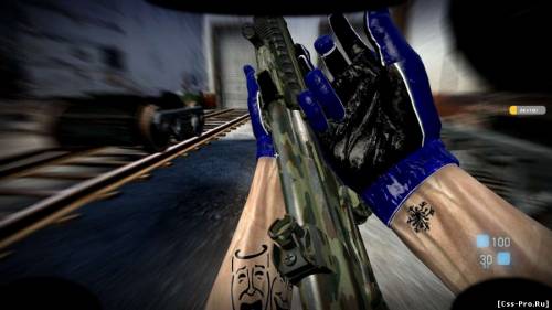 Tactical Blue Gloves. - 1