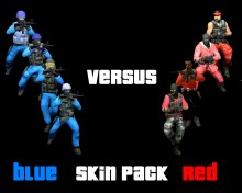 Blue vs Red Skin Pack