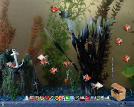 Анимированные обои - Живой аквариум на рабочем столе / Aquarium Desktop (2006) PC