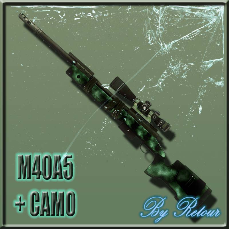 M40A5 + 7 видов камуфляжей