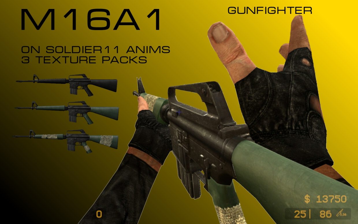 M16A1 на анимации Soldier11