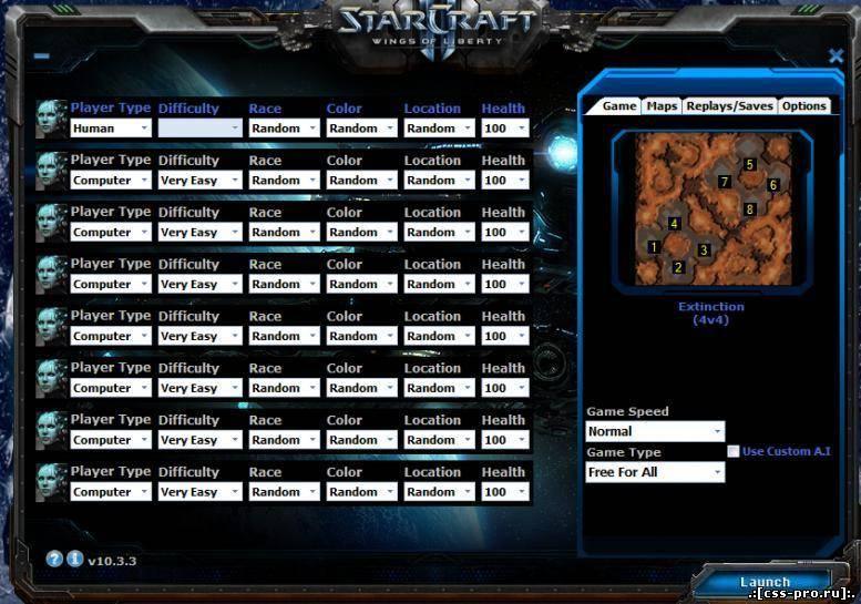 играть карты для starcraft 2