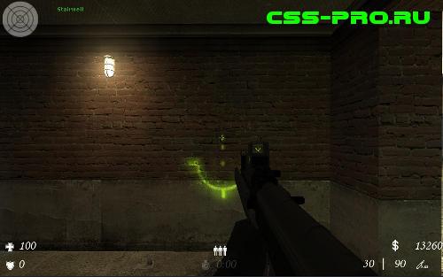 Тактический лазерный прицел вместо фонарика для  CSS