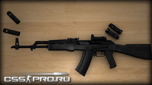 AK 74M с прицелом Кобра на анимации от Unkn0wn