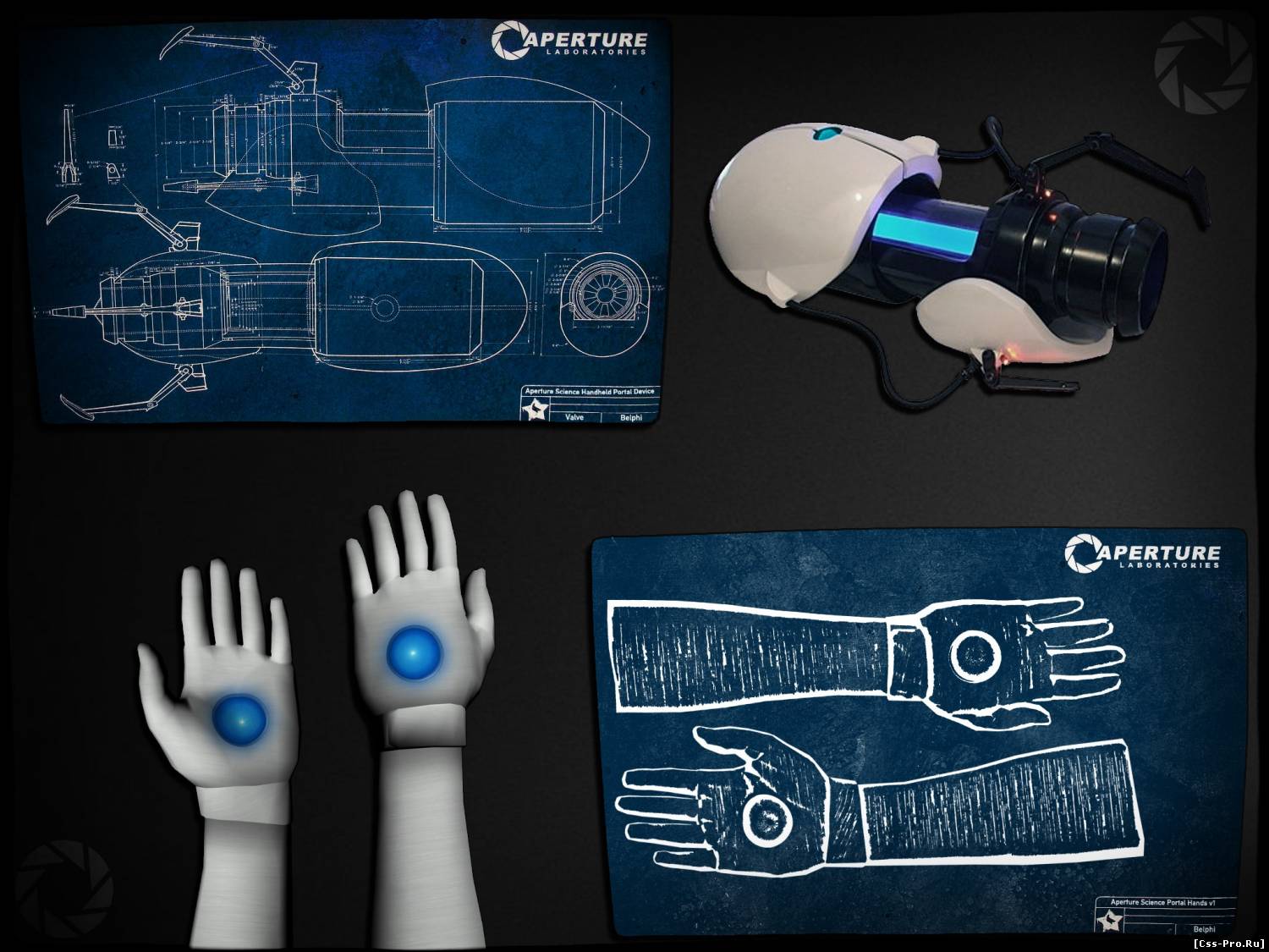 Технологии aperture Science. Перчатки 3d aperture Labs s. Модельки для хенд. Portal hand Lab.