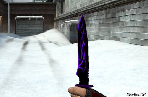 Black Purple Glowing Knife - 1