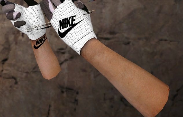 Белые перчатки Nike