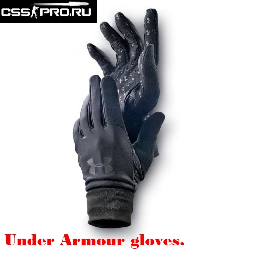 Under Armour gloves.